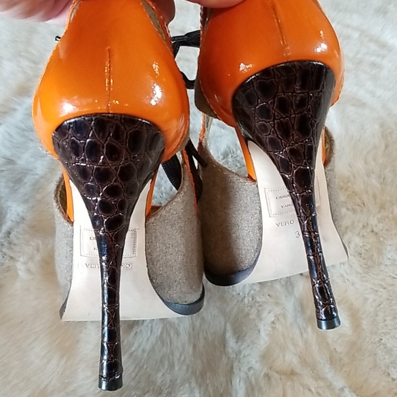 DSQUARED platform brown and orange heels size 39 - Picture 7 of 15